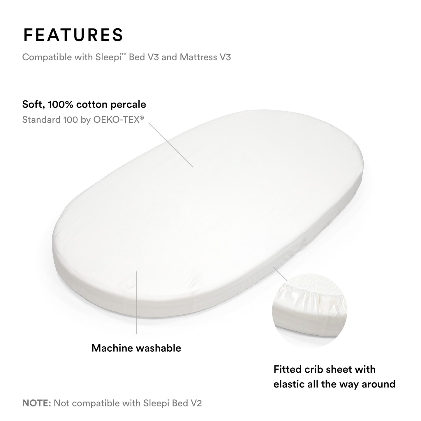 Stokke Sleepi Bed Fitted Sheet v3