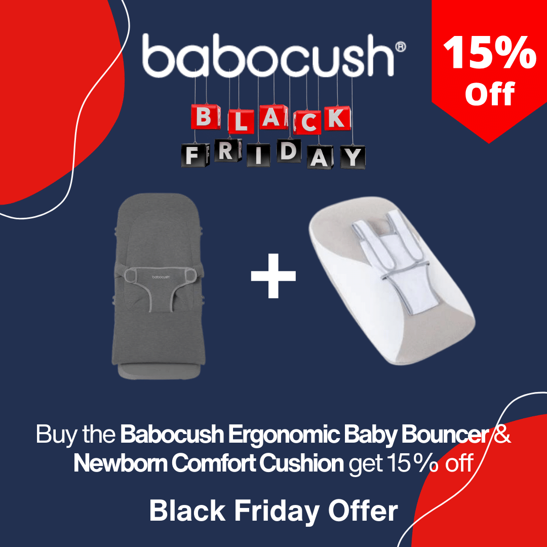 Babocush Ergonomic Baby Bouncer & Newborn Comfort Cushion Promotion/GREY