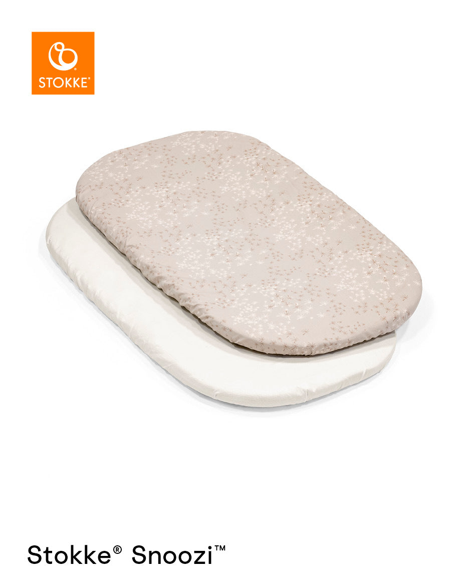 Stokke Snoozi Fitted Sheet (2-pack)/VANILLA DANDELION